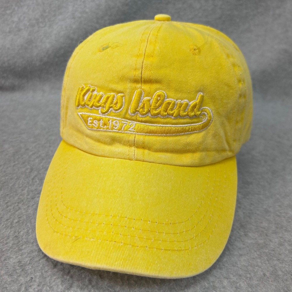 Kings Island Est 1972 Unisex Yellow J.Hats Baseball Cap Adjustable OSFM